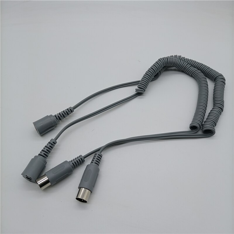 Strong Manicure machine Accessories Nail Drill Handpiece Cord power Cable For Electric Nail Drill 10mm Gray Handle Rope: 2 pcs 3-pin plug