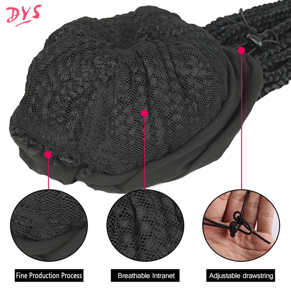 Peluca de pelo largo Afro rizado para mujeres negras, caja trenzada de ganchillo, banda para el pelo con trenzas