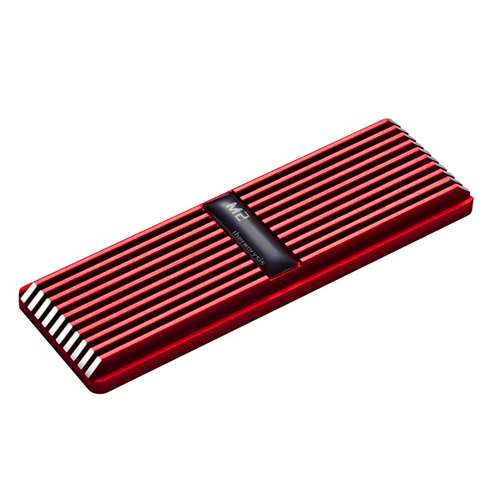 M .2 ssd nvme kjøleribbe kjøleribbe  m2 2280 ssd harddisk aluminium kjøleribbe med termisk pute til ssd pc termisk gass: Rød