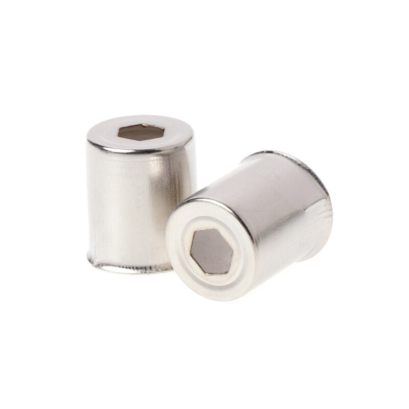 13 Mm Diameter Stalen Cap Magnetron Vervanging Ronde Gat Magnetron Silver Tone 14.5 Mm Diameter 5 Stks/set