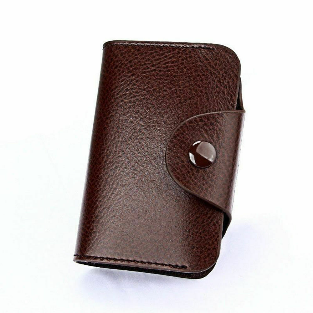 Dames heren portemonnee leren aluminium portemonnee portemonnee portemonnee creditcardhouder kaarthouder: Koffie