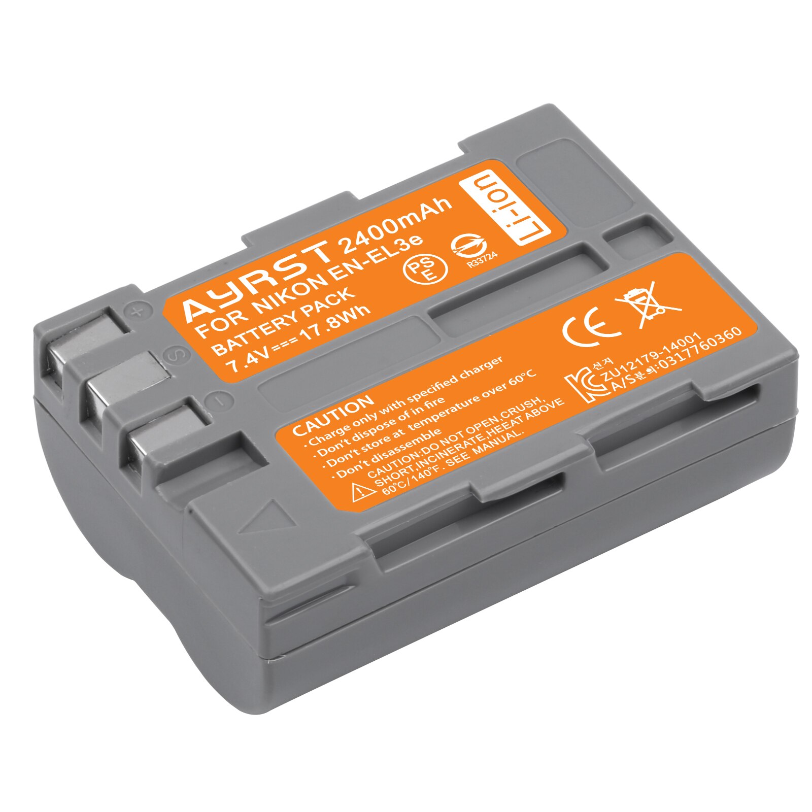 2Pcs 2400mAh EN-EL3e EN EL3e ENEL3e EL3E Batteries and Charger For Nikon D30 D50 D70 D70S D90 D80 D100 D200 D300 D300S Battery: 1 Battery