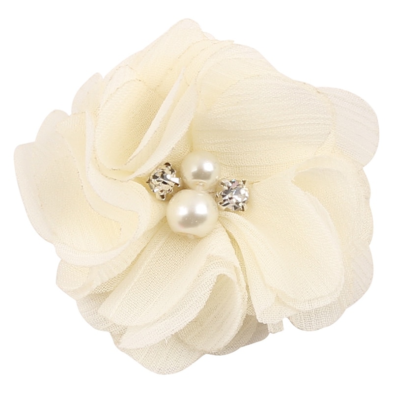 10Pcs Baby Chiffon Flower Hair Clips Rhinestone Toddler Hairpins Girls Headdress 72XC