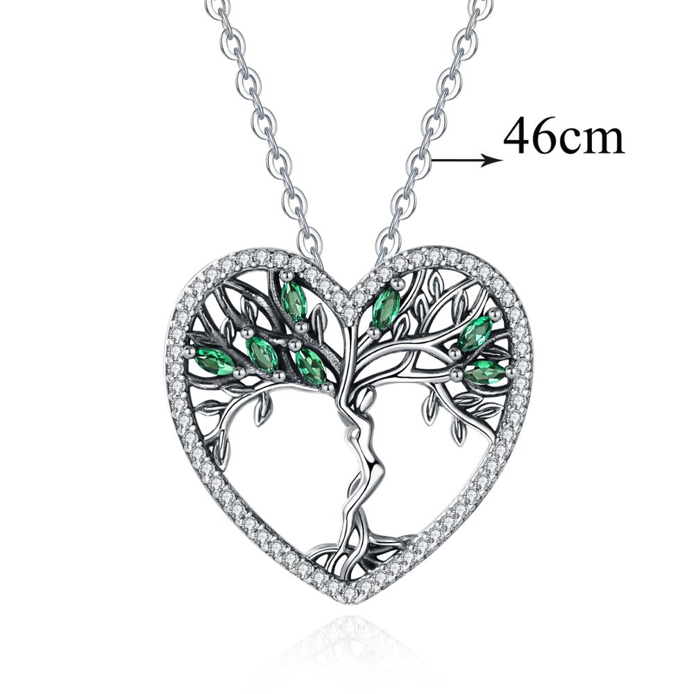 Eudora 925 prata esterlina árvore da vida pingente claro verde cz colares independente liberdade deusa colar feminino jóias d497: 18 inch chain