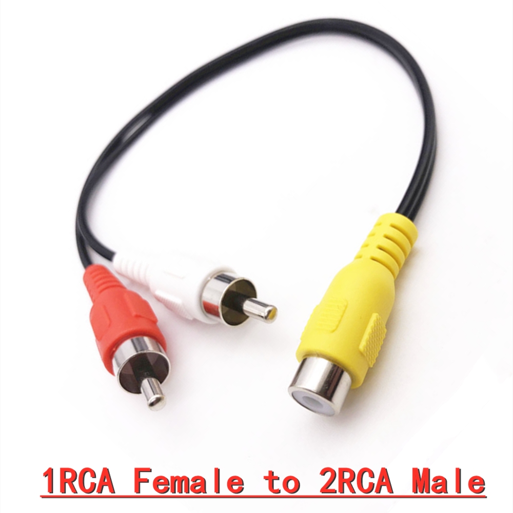 1RCA naar 2RCA Man op Man tot Vrouw naar Vrouw naar Man Splitter Kabel Audio Splitter Distributeur Converter Luidspreker gouden Kabel: Blauw