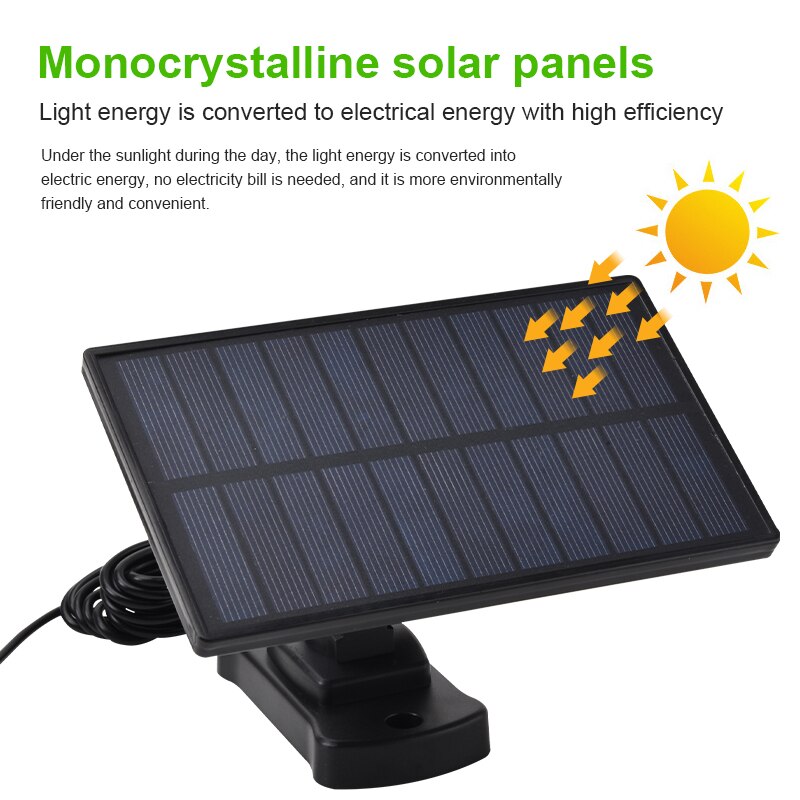 Solar Sensor Wall Light Three-head LED Rotatable Wall Lamp Garden Outdoor Street Intelligent Remote Solar Power Light