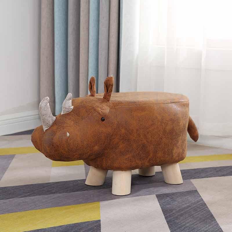 Tegneserie elefant sko skammel fodskammel massiv træ skammel hjem børn dyr sofa skammel: Bom klap 22