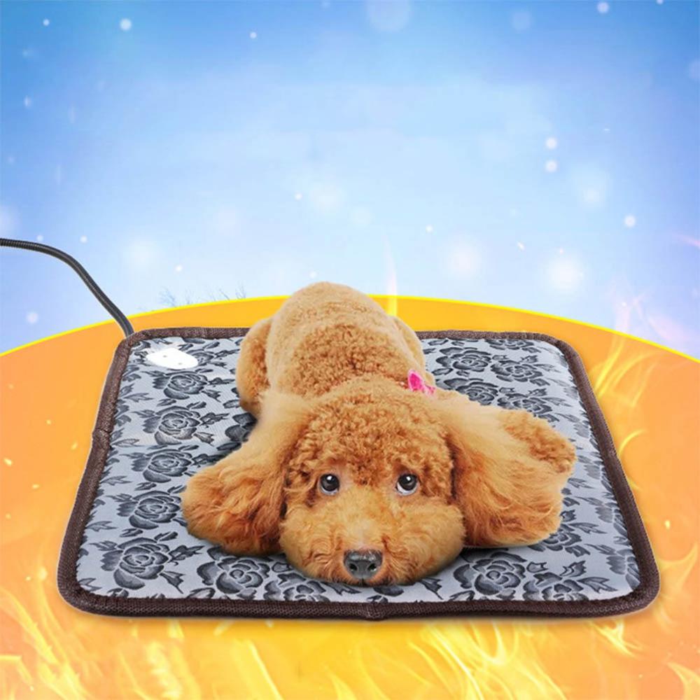 Almohadilla de calor eléctrica para perros y gatos, manta de cama ajustable para mascotas, alfombra calefactora para cachorros y conejos, cojín de otoño e invierno , sellado en