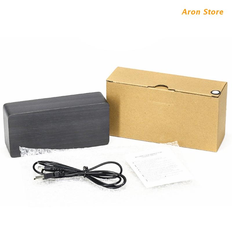Multifunction Alarm Clock in Wood Digital Alarm Clock Prevent Being Late and Sleeping Home Decoration
