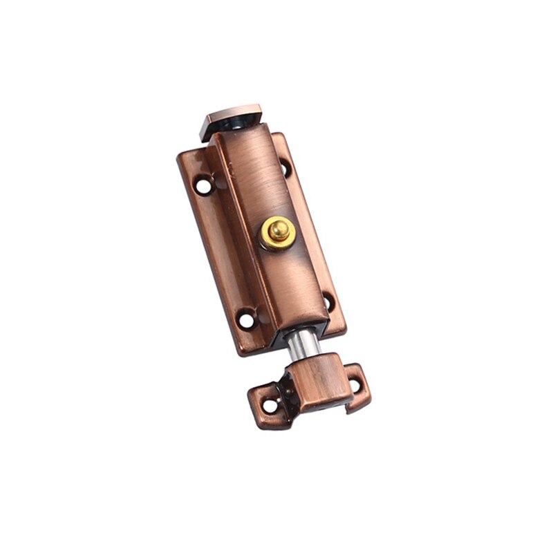 2/3/4/5inch Automatic Stainless Steel Door Latch Barrel Bolt Hasp Stapler Gate Lock Safety Easy To Install for Bathroom Washroom: 4 inch / Red Bronze