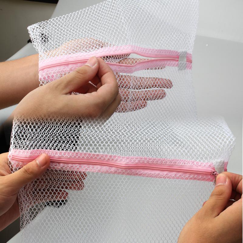 Klær vask tøy undertøy nett vask bag hjemme vask sparer mesh nett 30 x 40cm merke klær beskyttende