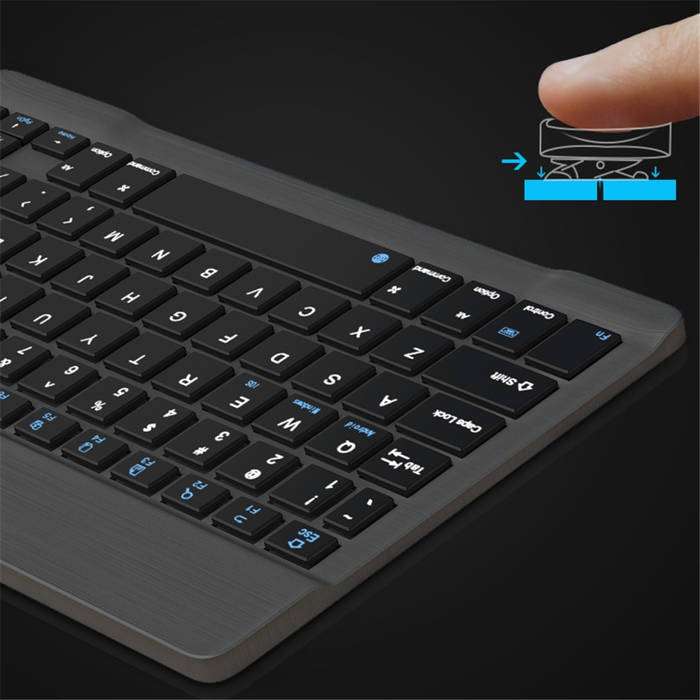 Ultra Slim Aluminium Bluetooth Russisch Spaans Toetsenbord Voor IOS Android Tablet Windows Voor iPad 7.9 9.7 10.5 Bluetooth Toetsenbord