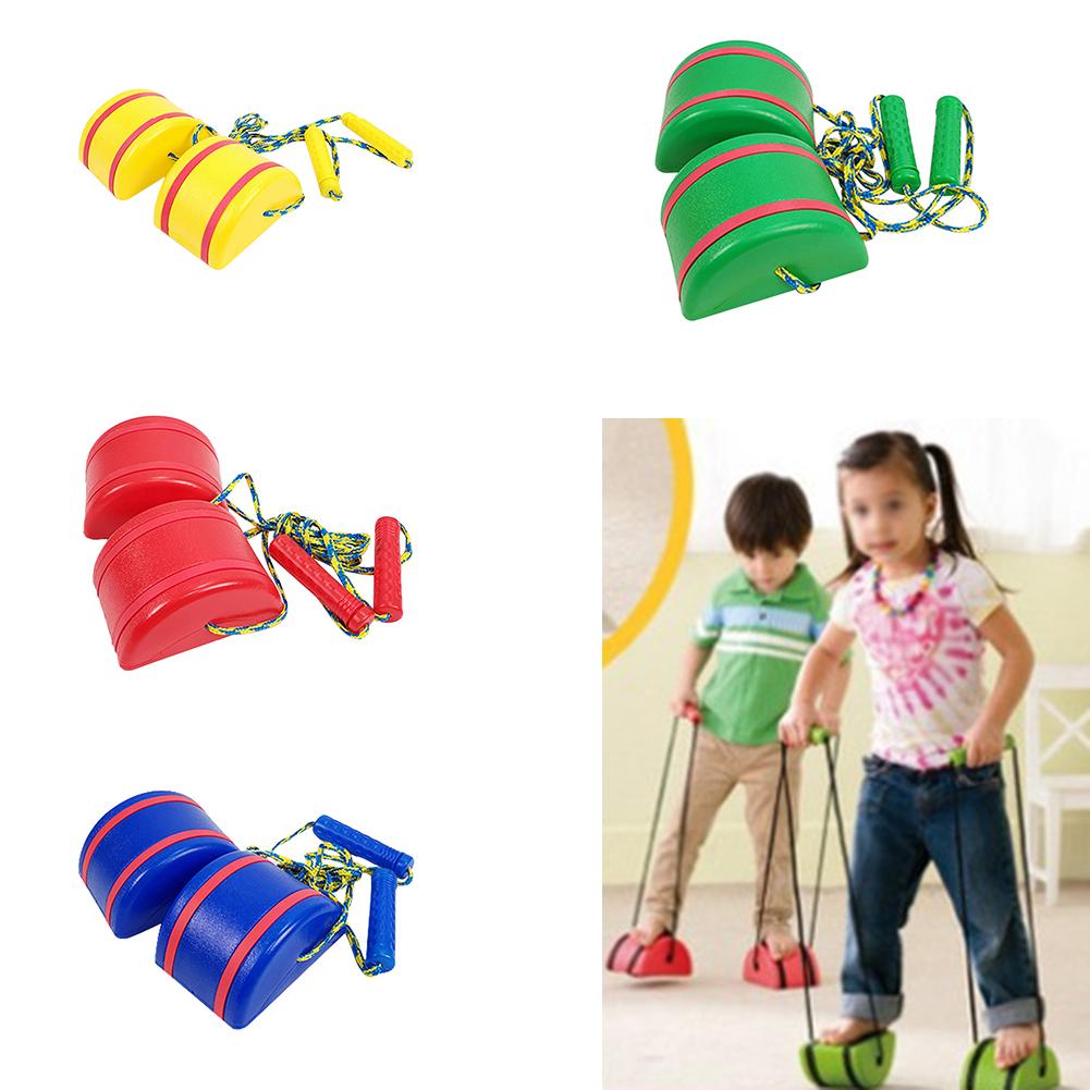 1 par børn træningssten børnehavepæle med håndtag sensorisk integration balance sport udendørs spil børnelegetøj