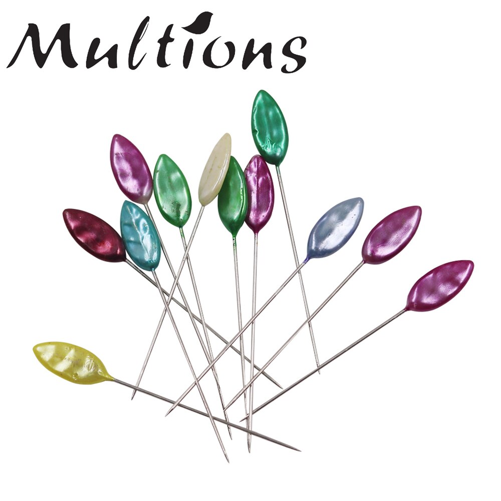 24pcs Sewing Pins Leaf Head Straight Pins Quilting Pins for Sewing DIY Dressmaker Jewelry Decorative Pins DIY Sewing Tools