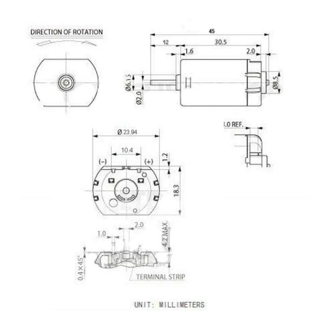 2 Pcs FC-280PC Dc 12 Volt Motoren Hoge Snelheid, Micro Motor, mini Motor Voor Auto Centrale Deurvergrendeling, Voertuig Achteruitkijkspiegel Venster