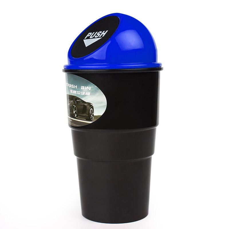 FORAUTO Car Trash Bin Portable Convenient Car garbage Can Dust Storage Holder Bin Styling Car Rubbish Collector: Blue