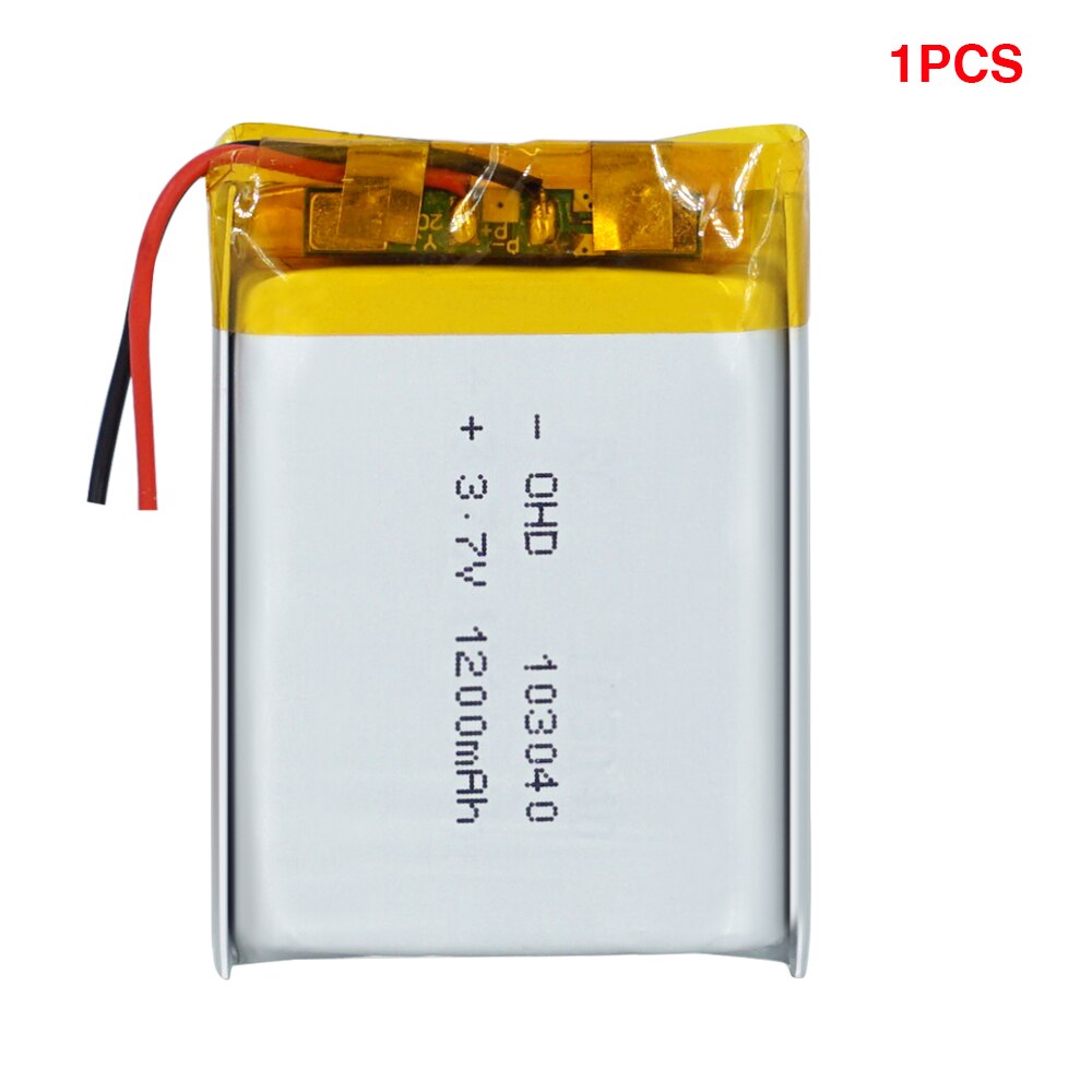 Oplaadbare 1200Mah Li-Po Batterij 103040 Li-Ion Lipo Cellen Lithium Li-Po Polymeer Batterij Voor MP3 MP4 dvd Gps Bluetooth Headset