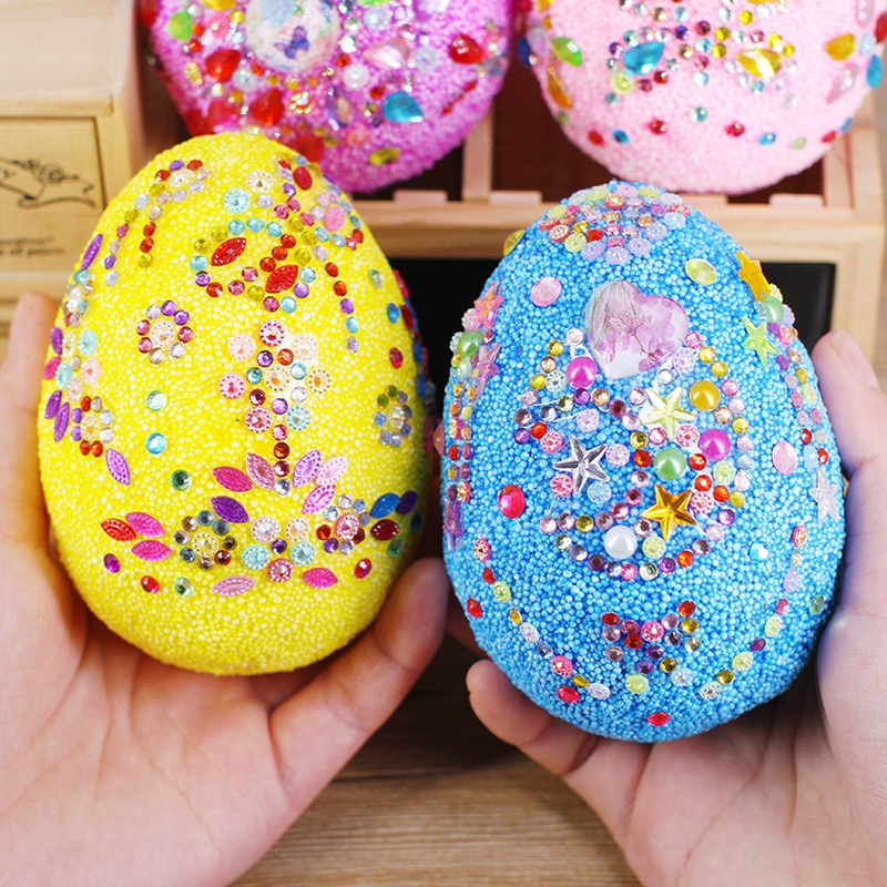 crafts kids children's toys snow polymer clay egg Diamond Puzzle Material diy crafts kids toys for girls toys for children 2