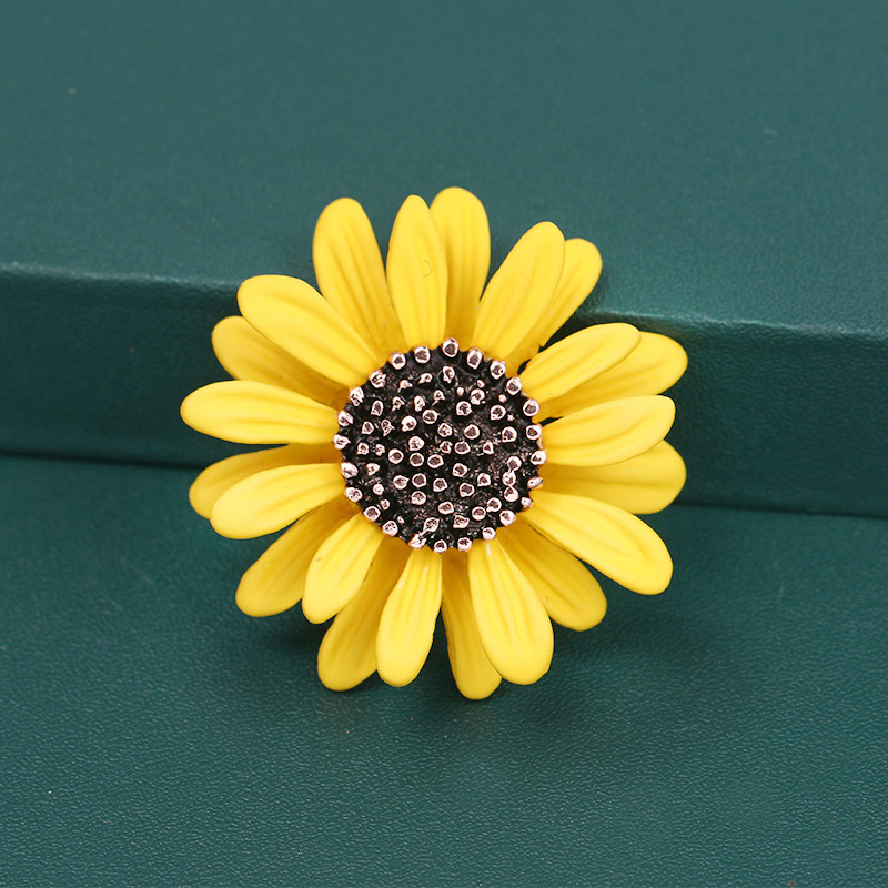 Fun Daisy Bee Broche Jas Meisje Insect Bloem Zonnebloem Strass Pin Accessoire Broches: YL