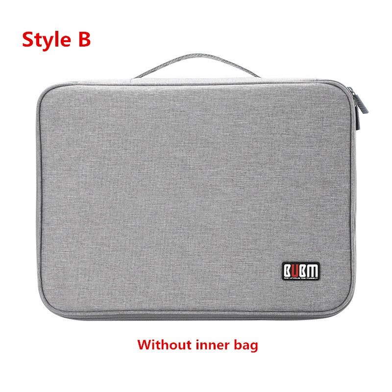 Multifunctional Briefcase Business Trip Certificate Organize Bag Office Worker Document Handbag File Storage Package Accessories: B Gray