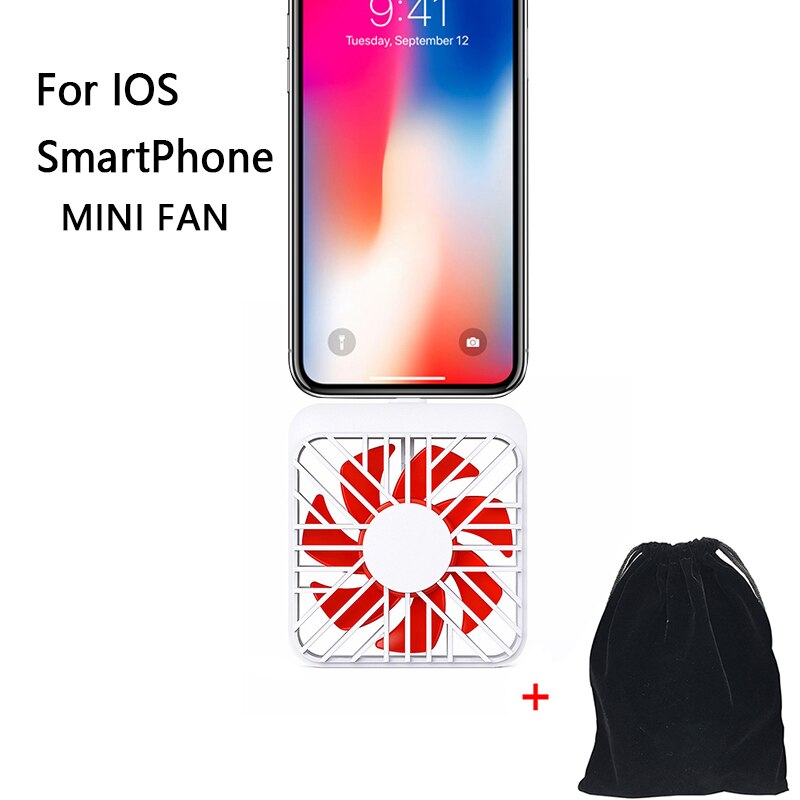USB small fan mini portable K1 smart phone fan Cool fan Release hands Summer essentials Cool down Simple small fan: White IP bag