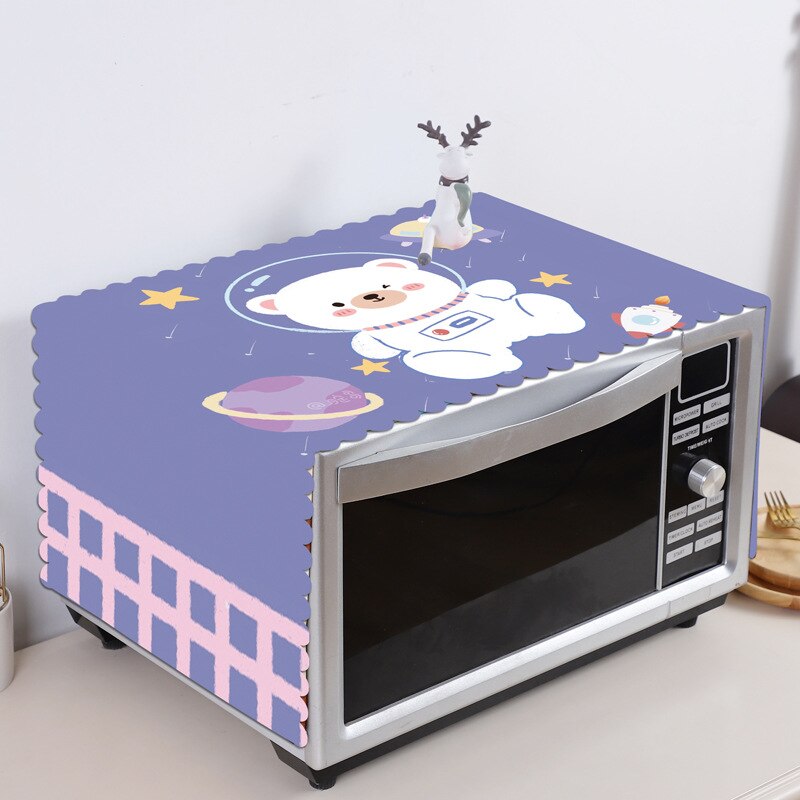 Kitchen Microwave Cover Simple Oven Refrigerator Hood Oil Dust Cover Kitchen Accessories Supplies Home Decoration: H