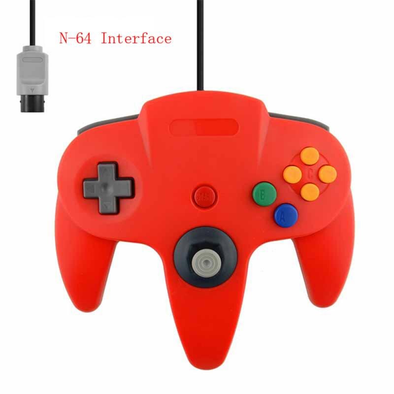 2 uds N64 Gamepads con cable controlador de juego Joystick Gamepad mucho Gamepad con cable para Nintendo 64 consola de juegos para Nintendo Gamepad: 05 as show