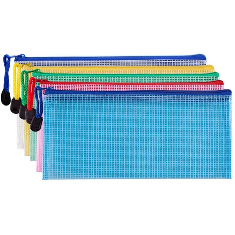 Small Zipper Envelope Document Storage Bag Bag Invoice Clip Storage Box for Budget, Check, Pencil, 30 Count