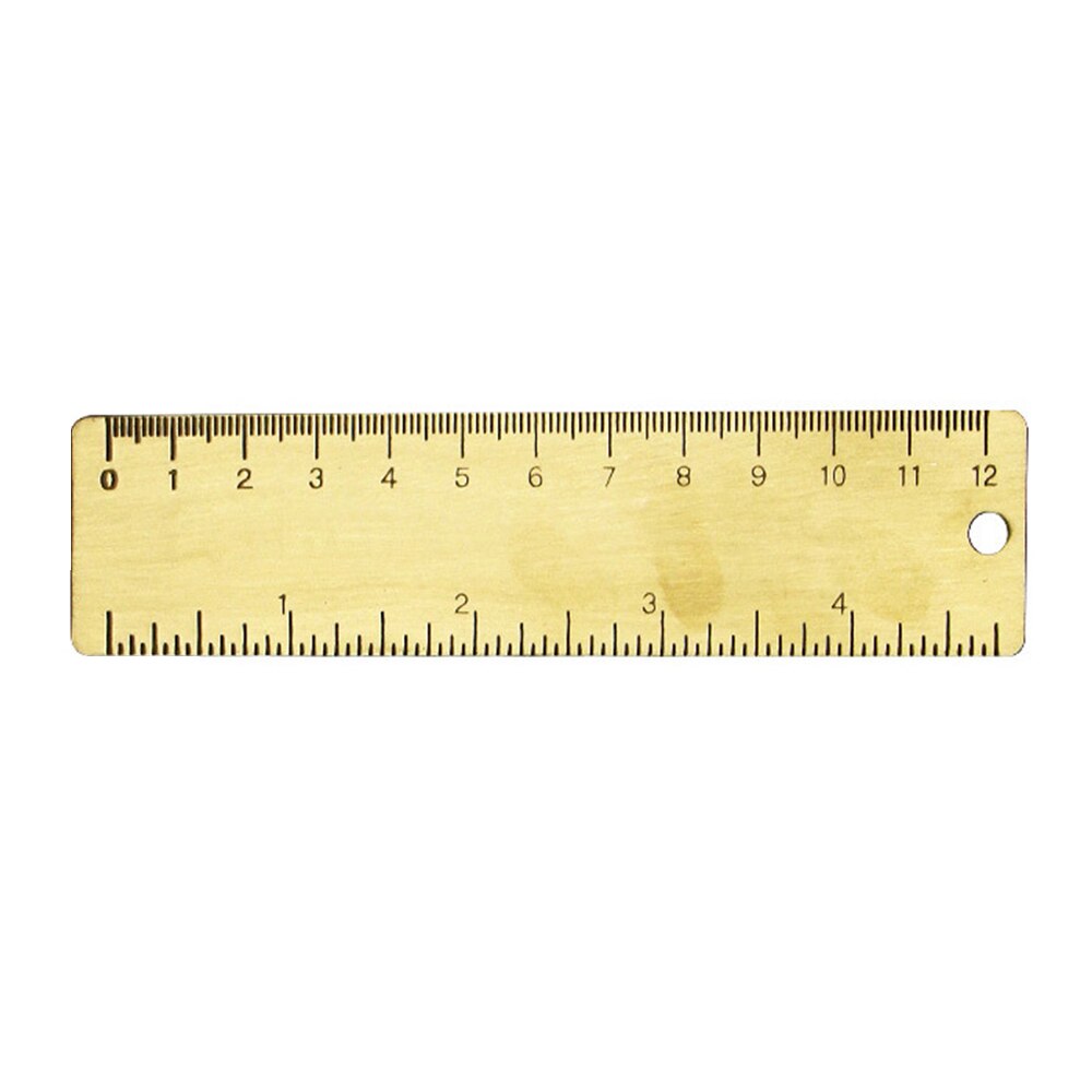 Metal measuring ruler Mini brass caliper pure copper vernier dual-scale portable retro Double scale Measuring Tools: ZHGZ14947