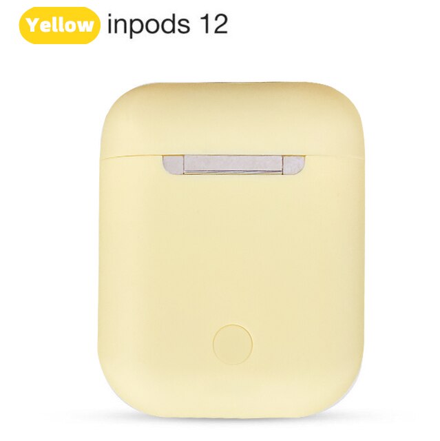 Originale  i12 tws inpods 12 i9s øretelefoner bluetooth trådløs øretelefon touc bas stereo headset sport øretelefoner pk  i7s: Gul