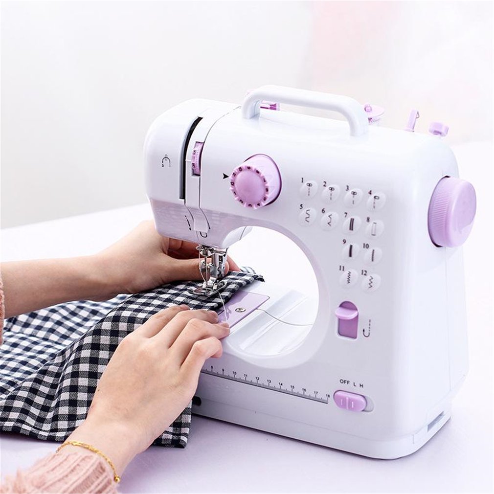 Household Electric Sewing Machine 12-Pin Electric Mini Portable Two-Wire Two-Speed DC Electric Pedal Sewing Machine