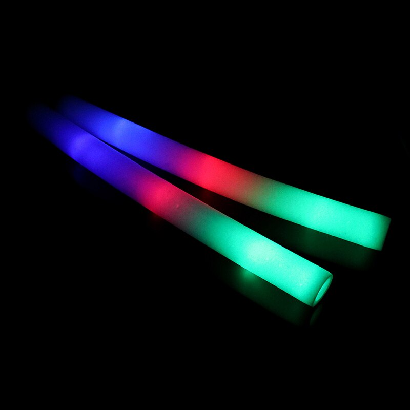1Pcs Light Up Multi Color LED Foam Stick Wands Rally Rave Cheer Batons Party Flashing Glow Stick Light Sticks