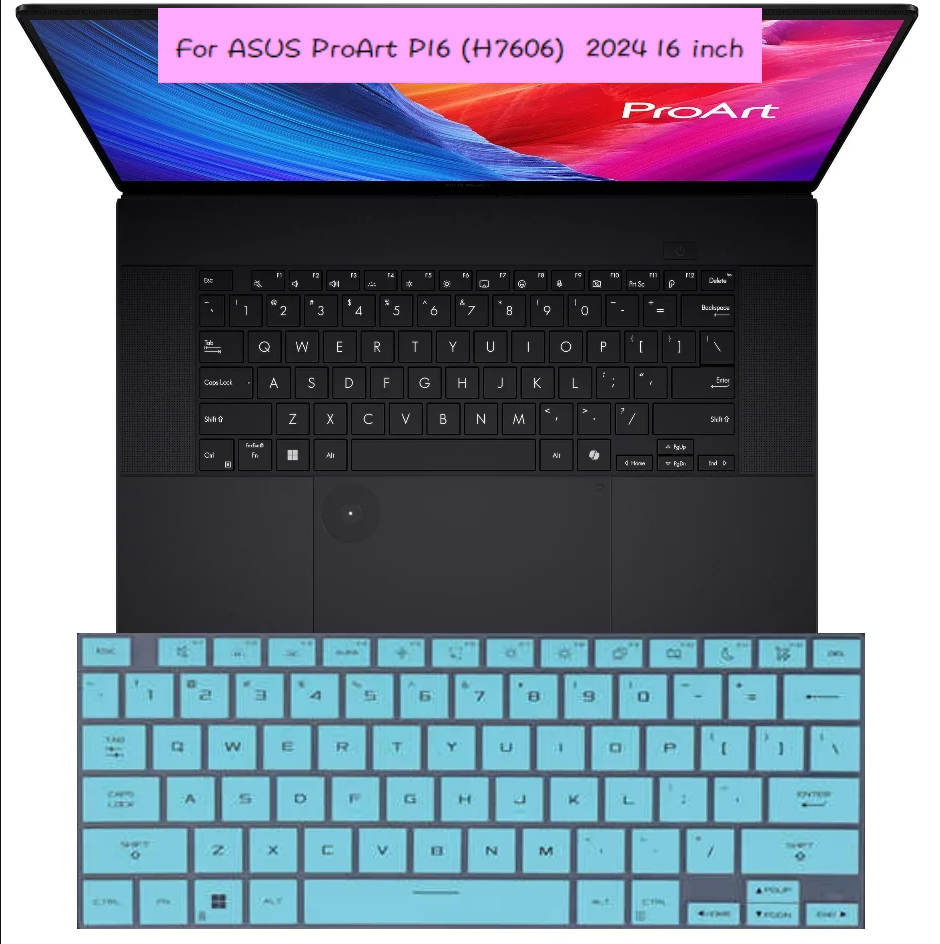 For ASUS ProArt P16 H7606 16 inch TPU Silicone Laptop Keyboard Cover Protector