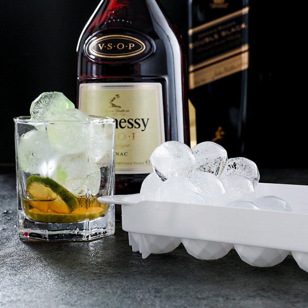 Gran rombo bola de hielo molde PP seguro hielo congelado cubo bola de hielo whisky molde Multi-propósito de hielo bandeja Flexible bandejas de hielo-hielo