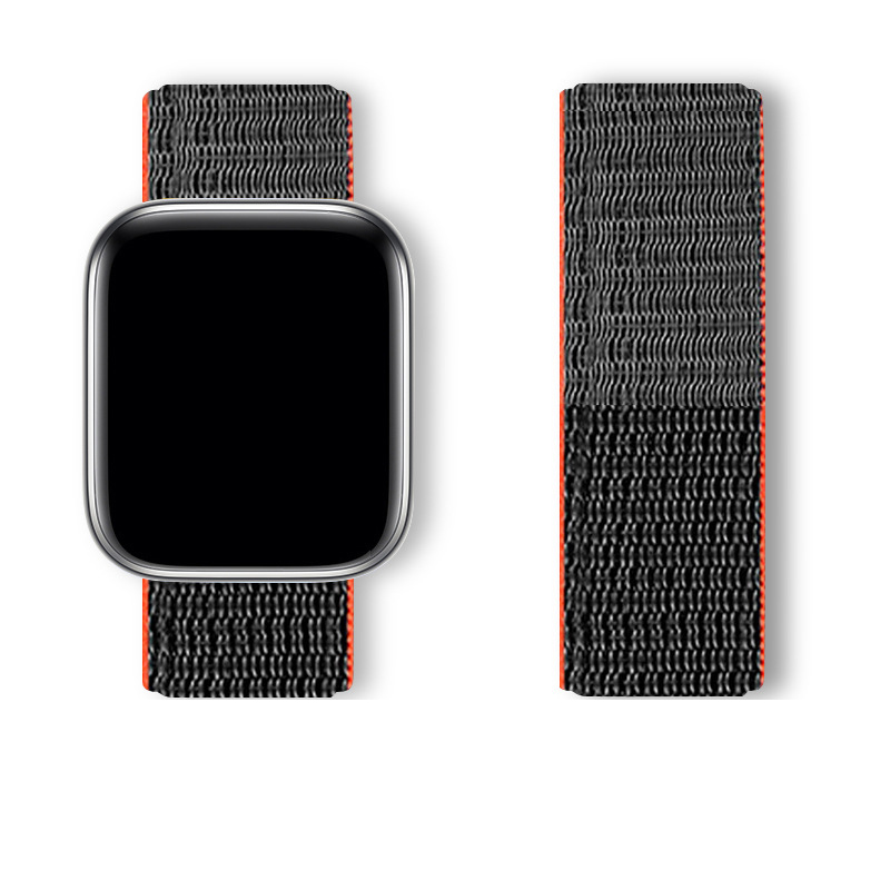 Correa de nailon para Apple Watch Band Ultra 9 8 7 SE 6 5 3 38MM 42MM 40MM 44MM accesorio para reloj inteligente pulsera iWatch serie 45MM 41MM: XXL / Oliva oscuro