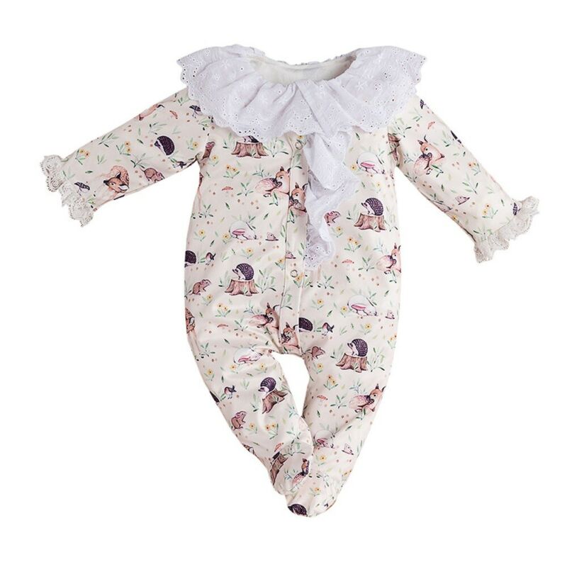 Newborn Infant Baby Girl Boy Footed Sleeper Romper Headband Clothes Outfits Set winter romper jumpsuit mamelucos invierno: 24M