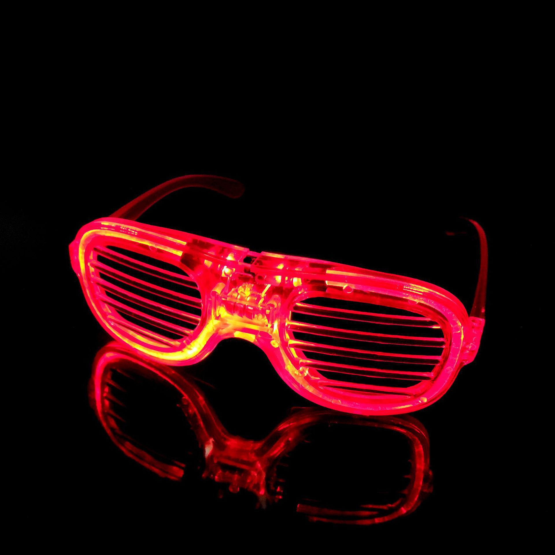 5-100PCS LED Light Up Glasses Cool Wireless Luminous Neon Sunglasses Glow in The Dark Halloween Party Supplies Christmas: XL / Fluorescence Yellow