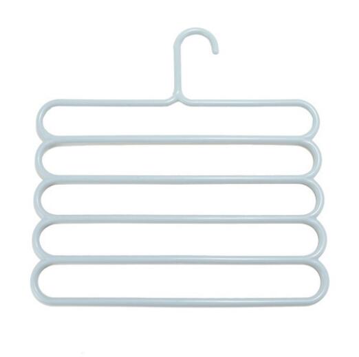 Verse Plastic Thuis Nut Broek Rack Broek Opbergrek Multi-layer Antislip Garderobe Broek Rack: light green
