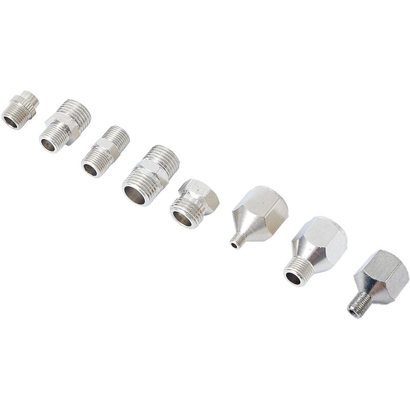 8 Stuks Airbrush Flexibele Adapter Fitting Connector Set Voor Compressor En Airbrush Slang