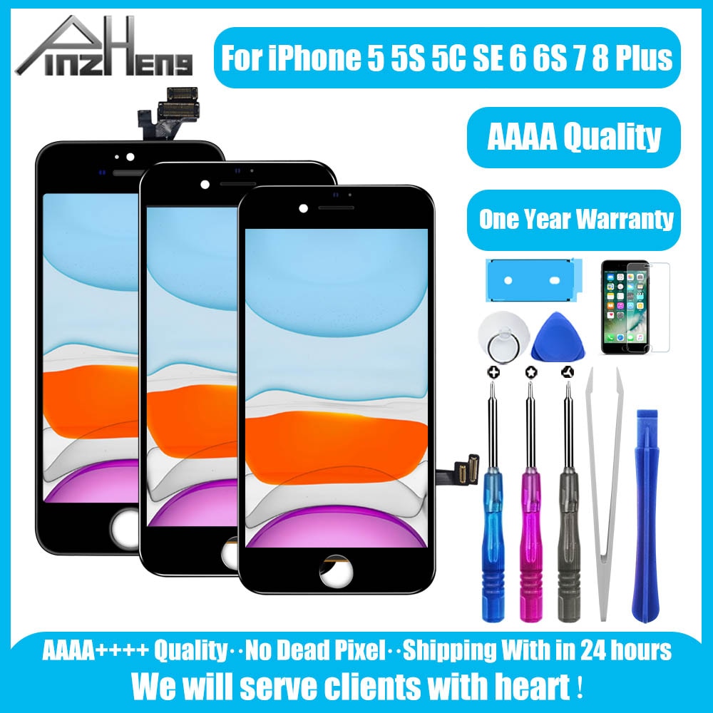 PINZHENG AAAA Display LCD Für iPhone 6 6s 7 8 Plus Bildschirm LCD Display Montage Digitizer Für iPhone 5 5s 5c se Ersatz LCDs