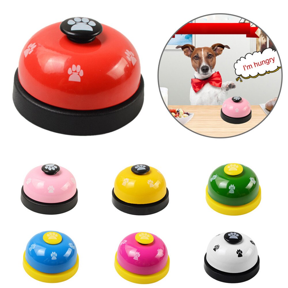 Kæledyrshundtræning potteklokker legetøj hvalpekat pædagogisk legetøj iq interaktiv klokke til pottetræning og kommunikation 7 farver  m3