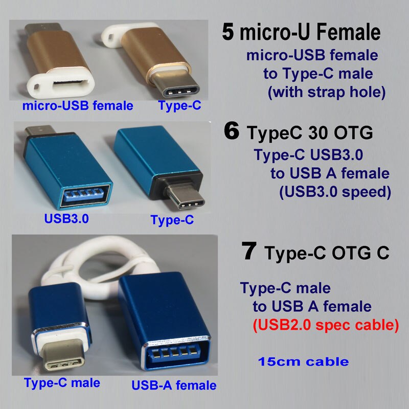 Adaptador USB OTG tipo C A micro-usb tipo A, convertidor hembra A macho, cable USB de teléfono para unidad de almacenamiento huawei