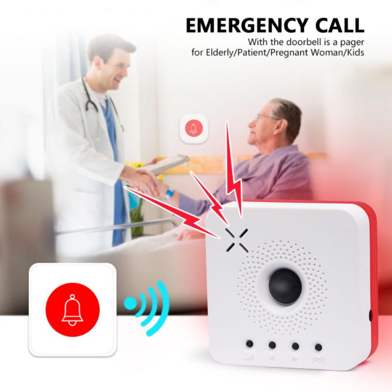 Wireless Sensor Doorbell Human Body Induction Door Bell Visitor Alert Chime Alarm Burglar Doorbell for Office/Home Security