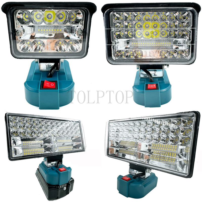 For makita 18v bl1430 bl1830 li- ion batteri led arbeidslys 3/5/8 tommers lommelykt nødlampe campinglampe arbeidsplasslys