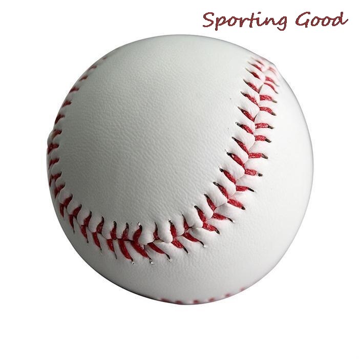 Standard 9" White Soft Leather Cork Center BaseBall Ball Exercise Practice Trainning Base Balls Softball Sport Team Game