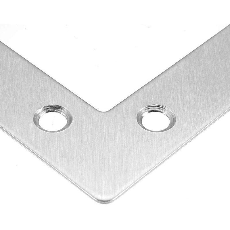 10 L-Shaped Stainless Steel Angle Bracket Repair Bracket Angle Steel Reinforced Steel Plate Bracket Furniture