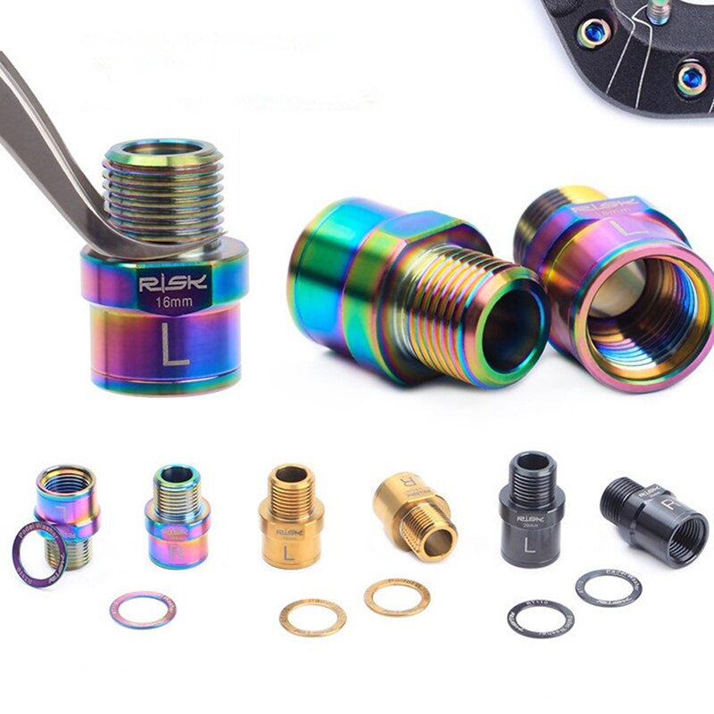 16Mm/20Mm Voor Mtb Road Fiets Pedalen Een Paar Fiets Pedaal As Extenders Fiets Pedaal Extension Bouten spacers
