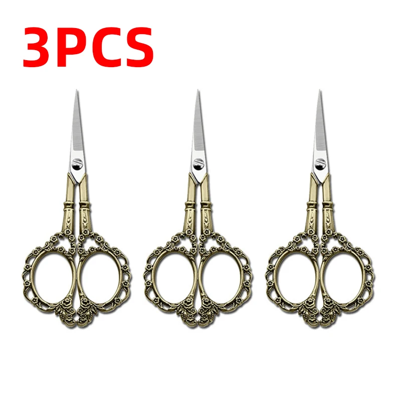 Retro klassieke kleermakersschaar, handwerkschaar, huishoudschaar, kleermakersschaar, stofschaar, naaischaar, stofschaar, naaigaren, duurzame roestvrijstalen schaar: Wit