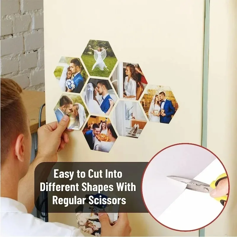 Cutting Magnetic Sheets Self-Adhesive Magnetic Sheets Sticker Flexible Rubber Magnet Sticker for Refrigerator Photo Whiteboard