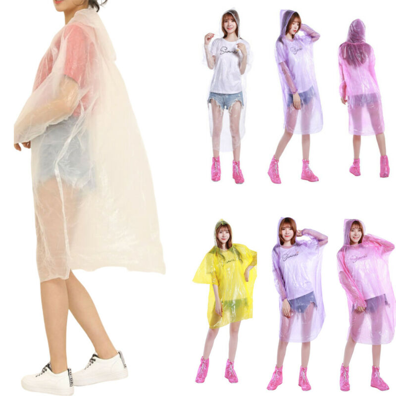 Womens Waterdichte Regenjas Poncho Single Layer Regenjas Pvc Regenkleding Voor Volwassenen Willekeurige Kleur